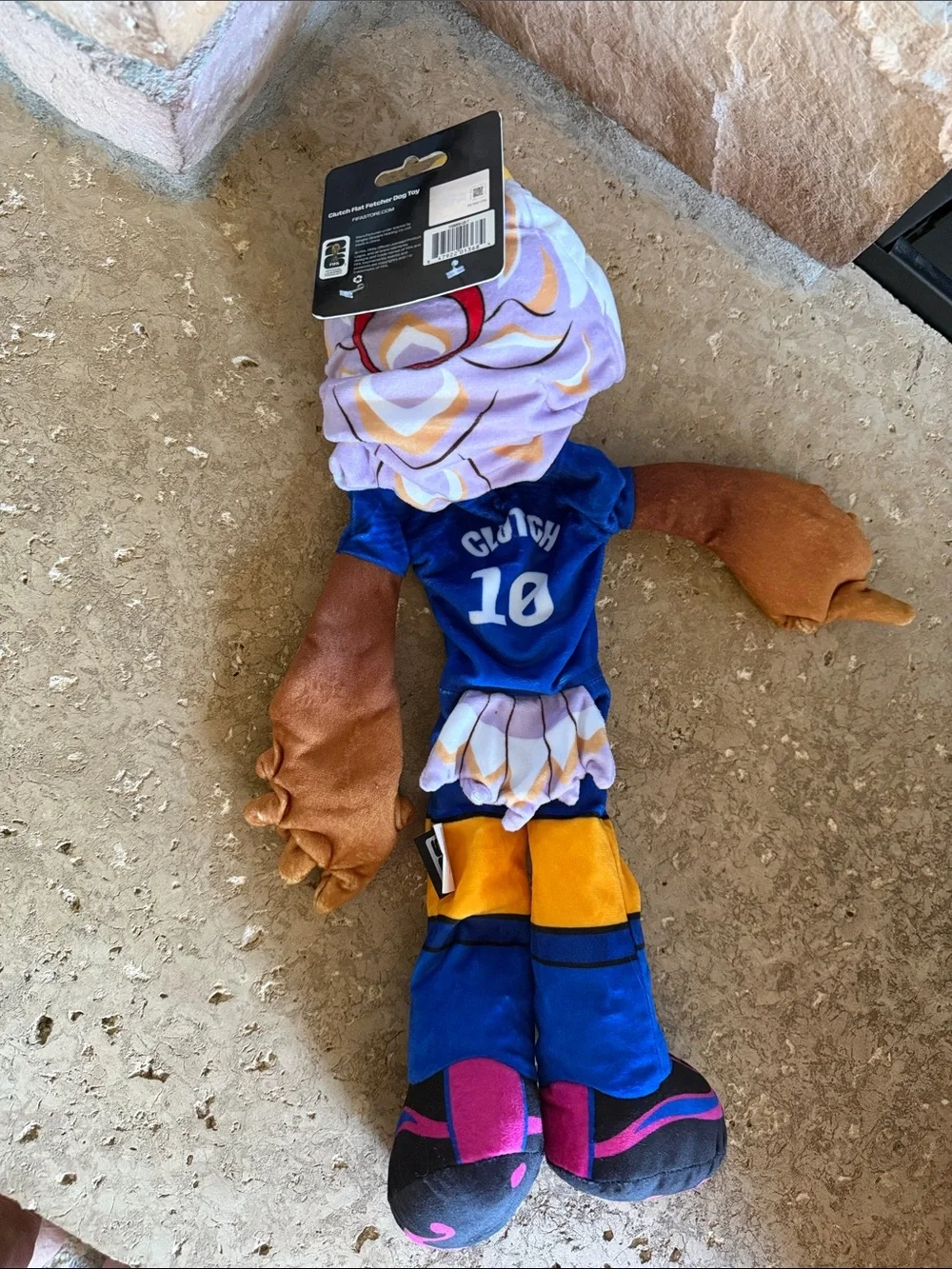 FIFA Clutch Mascot Flat Fetcher Squeaky Dog Toy 19 inches